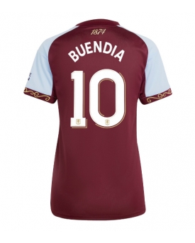 Aston Villa Emiliano Buendia #10 Maglia Gara Casa Repliche 2025-26 Donna Maniche Corte